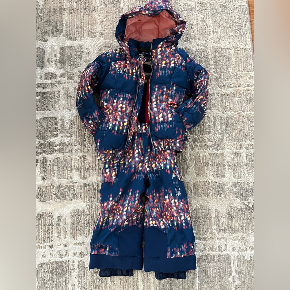 Spyder Kids Sparkle Insulated Ski Jacket and Pants.